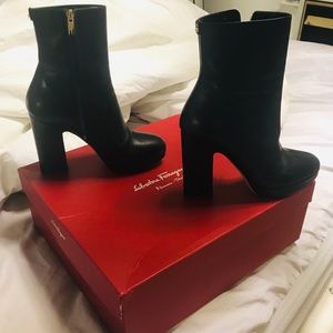 Salvatore Ferragamo Ankle Leather Boots